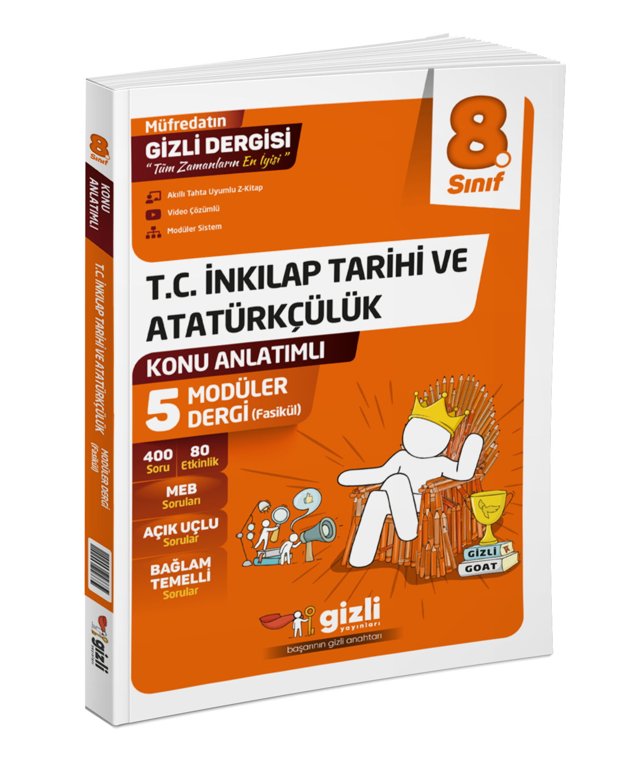 Gizli Yayınları 8. Sınıf T.C. İnkılap Tarihi ve Atatürkçülük Müfredatın Gizli Dergisi Konu Anlatımlı 