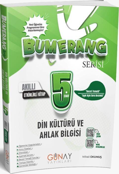 Günay Yayınları 5. Sınıf Din Kültürü ve Ahlak Bilgisi Bumerang Etkinlikli Akıllı Defter Kitap