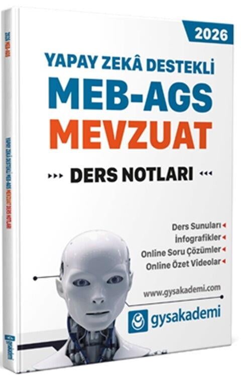 GYSAkademi Yayınları MEB AGS Yapay Zeka Destekli Mevzuat Ders Notları
