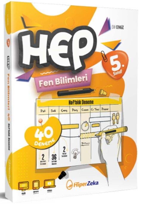 Hiper Zeka Yayınları 5. Sınıf Hep Fen Bilimleri 40 Haftalık Deneme