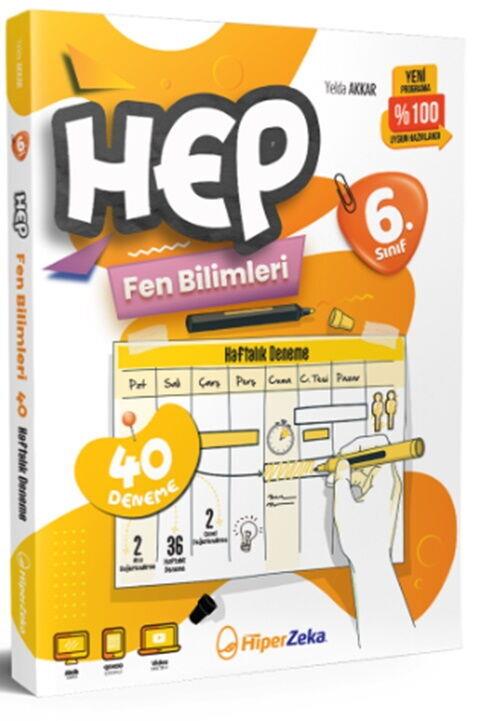 Hiper Zeka Yayınları 6. Sınıf Hep Fen Bilimleri 40 Haftalık Deneme