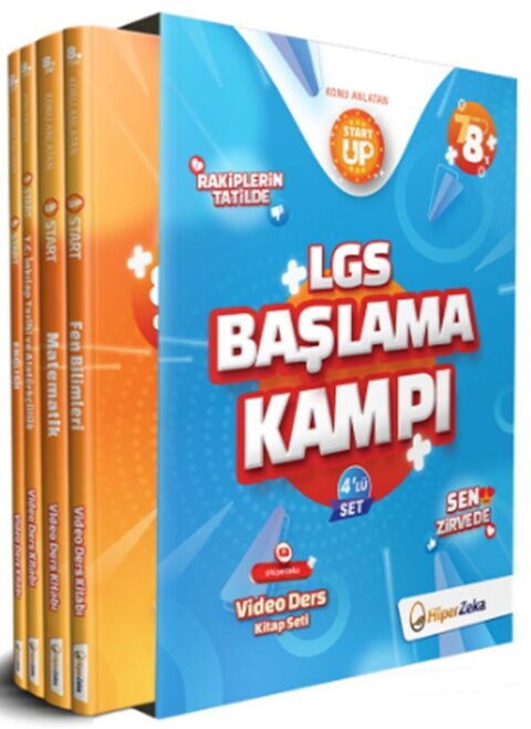 Hiper Zeka Yayınları 8. Sınıf LGS Başlama Kampı Video Ders Kitap Seti