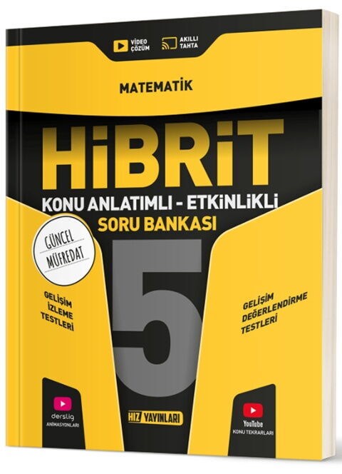 Hız Yayınları 5. Sınıf Matematik HİBRİT Konu Anlatımlı Etkinlikli Soru Bankası