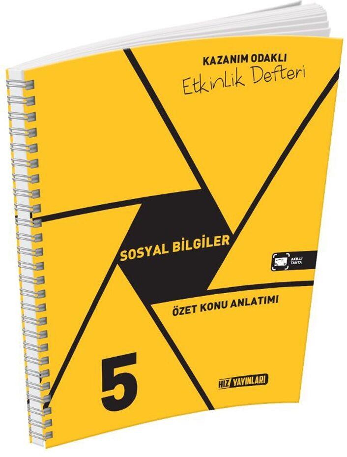 Hız Yayınları 5. Sınıf Sosyal Bilgiler Kazanım Odaklı Etkinlik Defteri