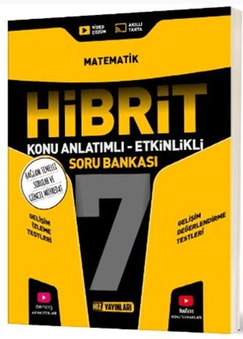 Hız Yayınları 7. Sınıf Matematik HİBRİT Konu Anlatımlı Etkinlikli Soru Bankası