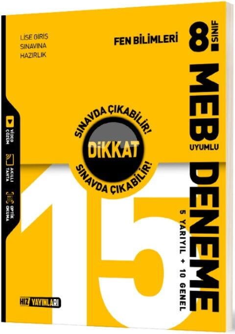 Hız Yayınları 8. Sınıf Fen Bilimleri 15 Deneme