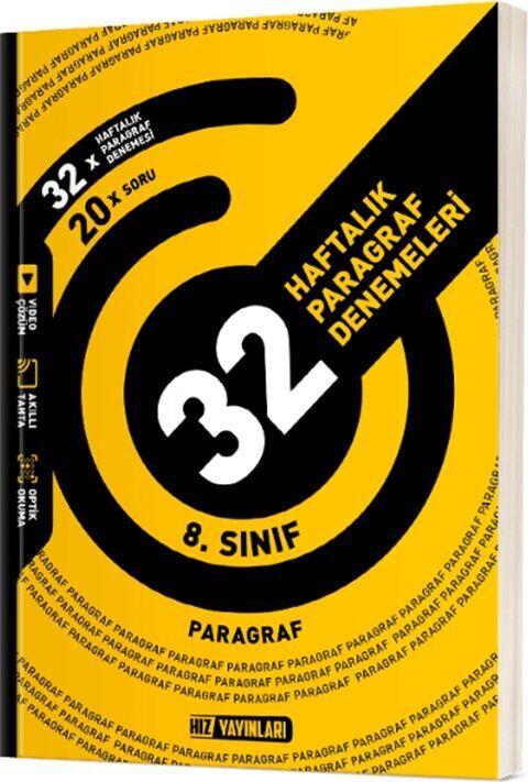 Hız Yayınları 8. Sınıf Paragraf 32 Haftalık Deneme