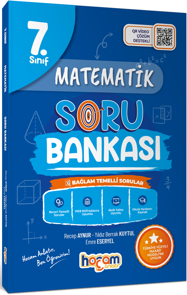 Hocam Anlatır 7. Sınıf Matematik Tamamı Video Çözümlü Soru Bankası Maarif Model