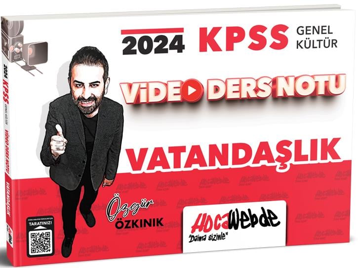 HocaWebde Yayınları 2024 KPSS Genel Kültür Vatandaşlık Video Ders Notu
