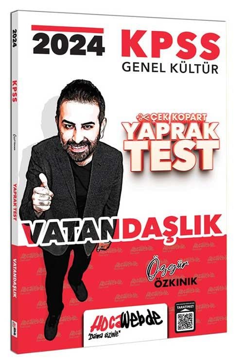 Hocawebde Yayınları 2024 KPSS Genel Kültür Vatandaşlık Çek Kopart Yaprak Test