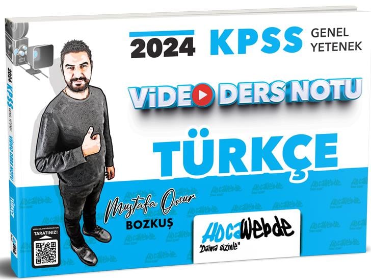 HocaWebde Yayınları 2024 KPSS Genel Yetenek Türkçe Video Ders Notu