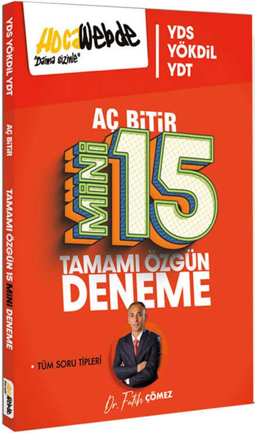 Hocawebde Yayınları 2024 YDS YÖKDİL YKSDİL Aç Bitir Mini 15 Deneme