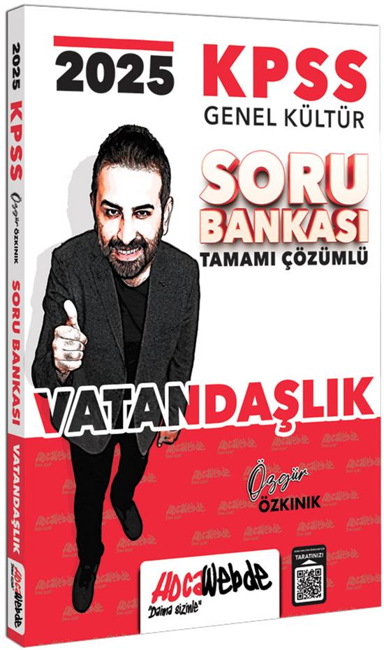 HocaWebde Yayınları 2025 KPSS Genel Kültür Vatandaşlık Tamamı Çözümlü Soru Bankası