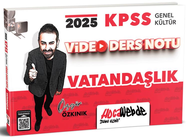 HocaWebde Yayınları 2025 KPSS Genel Kültür Vatandaşlık Video Ders Notu