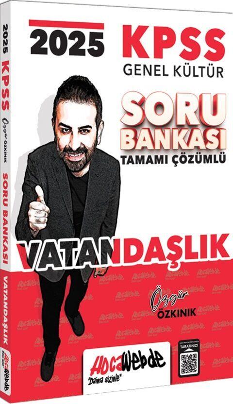 HocaWebde Yayınları 2025 KPSS Genel Kültür Vatandaşlık Tamamı Çözümlü Soru Bankası