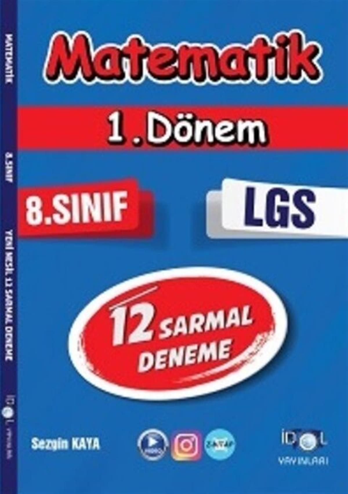 İdol Yayınları 8. Sınıf LGS Matematik 1. Dönem 12 li Sarmal Deneme