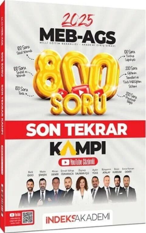 İndeks Akademi 2025 MEB AGS Tüm Dersler Son Tekrar Kampı 800 Soru Bankası