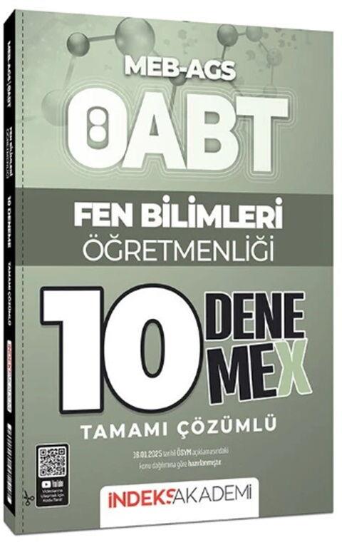 İndeks Akademi 2025 ÖABT MEB AGS Fen Bilimleri Öğretmenliği 10 DenemeX Çözümlü