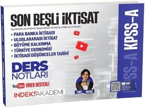 İndeks Akademi 2026 KPSS A Grubu Son Beşli İktisat Video Ders Notları