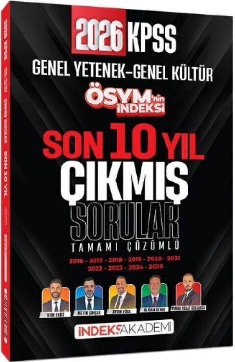 İndeks Akademi 2026 KPSS Genel Yetenek Genel Kültür ÖSYM nin İndeksi Son 10 Yıl Çıkmış Sorular