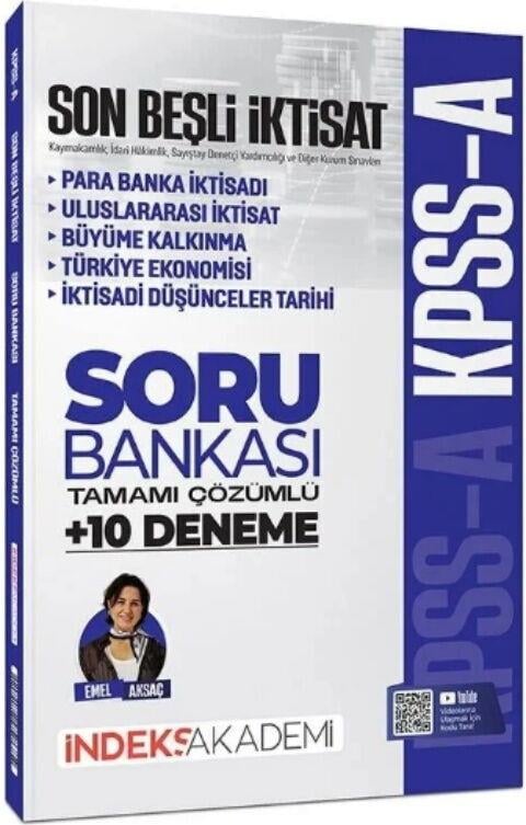 İndeks Akademi KPSS A Grubu İktisat Son Beşli Soru Bankası ve 10 Deneme