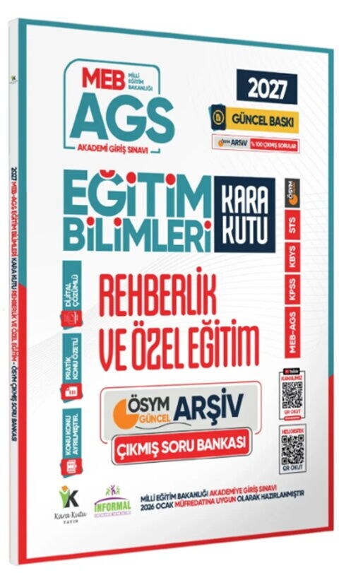 İnformal Yayınları 2027 MEB AGS Eğitim Bilimlerinin Kara Kutusu Rehberlik ve Özel Öğretim ÖSYM Çıkmış Soru Bankası
