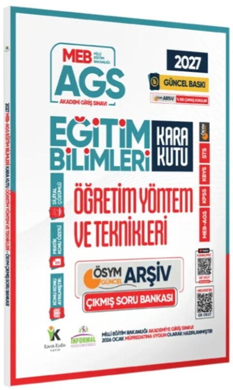 İnformal Yayınları 2027 MEB AGS Eğitim Bilimlerinin Kara Kutusu Öğretim Yöntem ve Teknikleri ÖSYM Çıkmış Soru Bankası