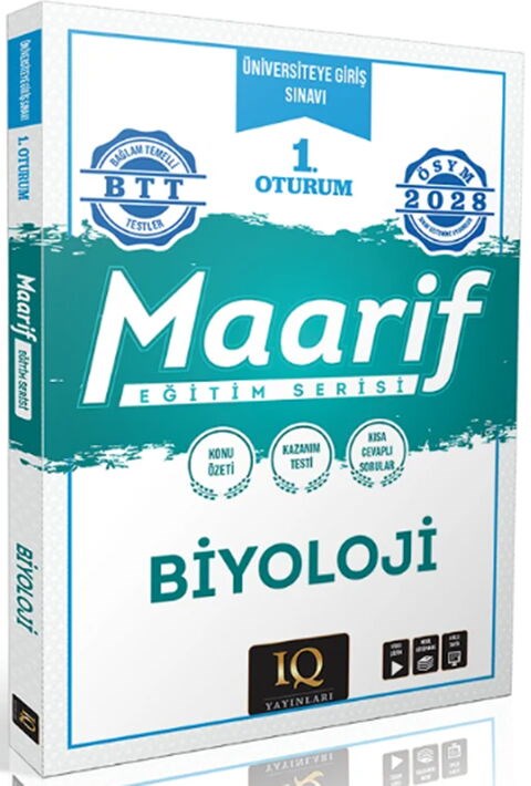 IQ Yayınları 2028 TYT Biyoloji Maarif Eğitim Serisi 1. Oturum