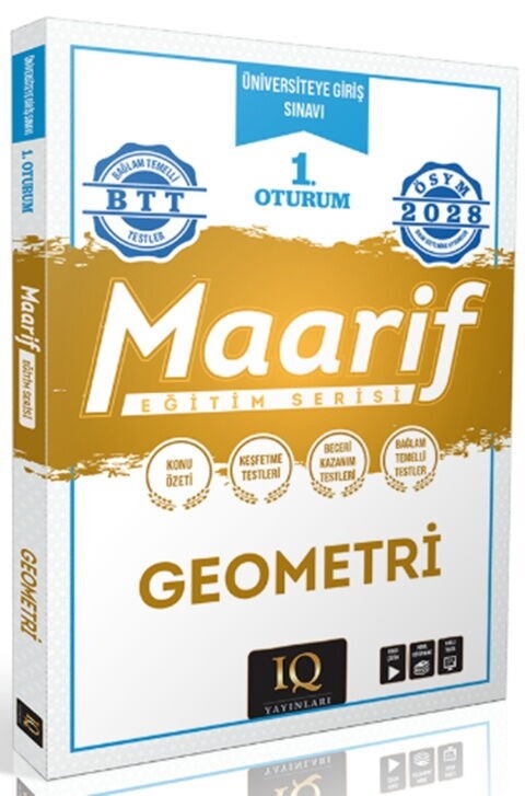 IQ Yayınları 2028 TYT Geometri Maarif Eğitim Serisi 1. Oturum
