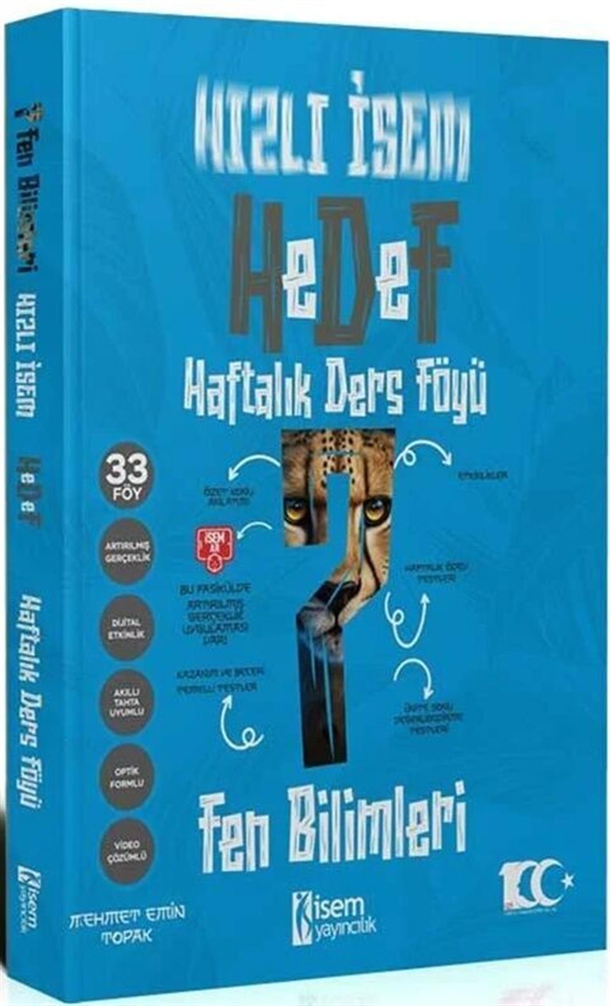 İsem Yayınları 7. Sınıf Hızlı İsem Fen Bilimleri Hedef Haftalık Ders Föyü