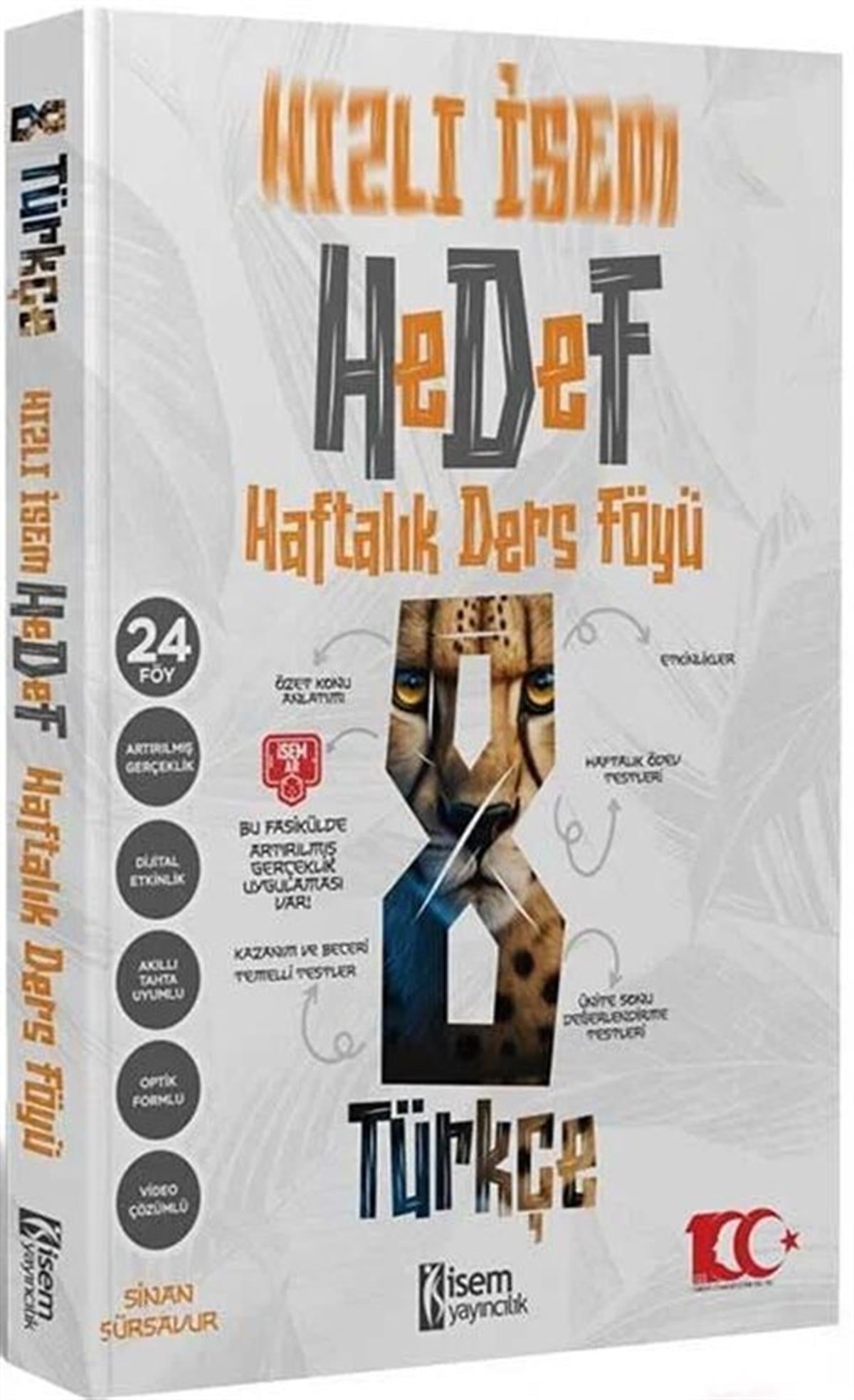 İsem Yayınları 8. Sınıf Hızlı İsem Türkçe Hedef Haftalık Ders Föyü