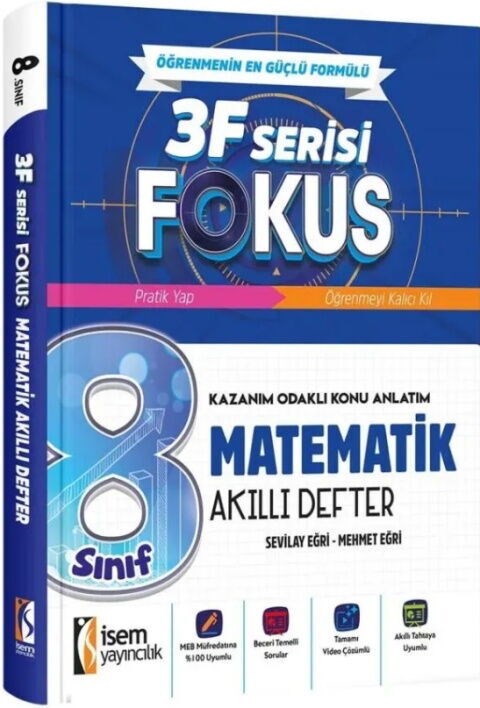 İsem Yayınları 8. Sınıf Matematik 3F Fokus Akıllı Defter