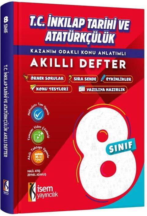 İsem Yayınları 8. Sınıf T.C. İnkılap Tarihi ve Atatürkçülük Akıllı Defter
