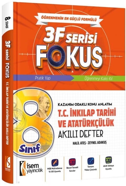 İsem Yayınları 8. Sınıf T.C. İnkılap Tarihi ve Atatürkçülük Akıllı Defter