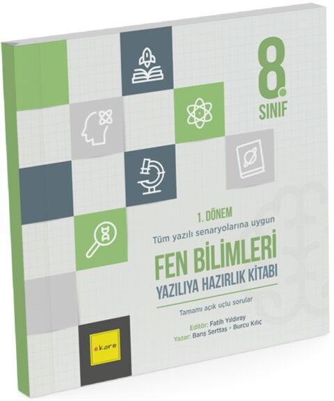 Kare Yayınları 8. Sınıf LGS 1. Dönem Fen Bilimleri Yazılıya Hazırlık Kitabı