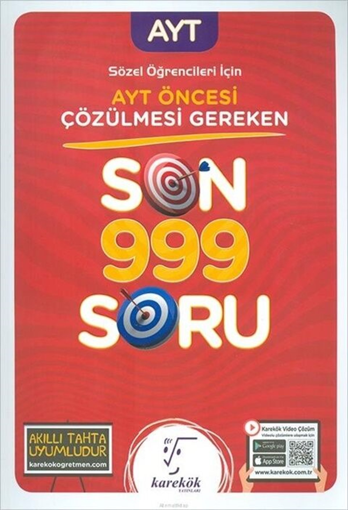 Karekök Yayınları  AYT Öncesi Çözülmesi Gereken Sözel Son 999 Soru