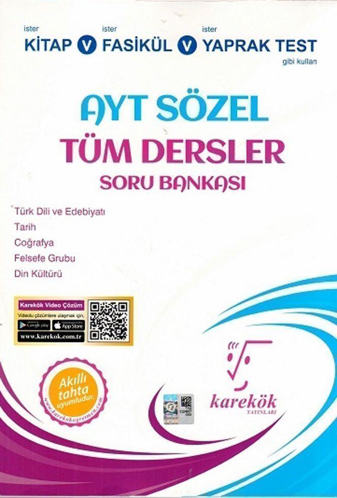 Karekök Yayınları AYT Sözel Tüm Dersler Soru Bankası