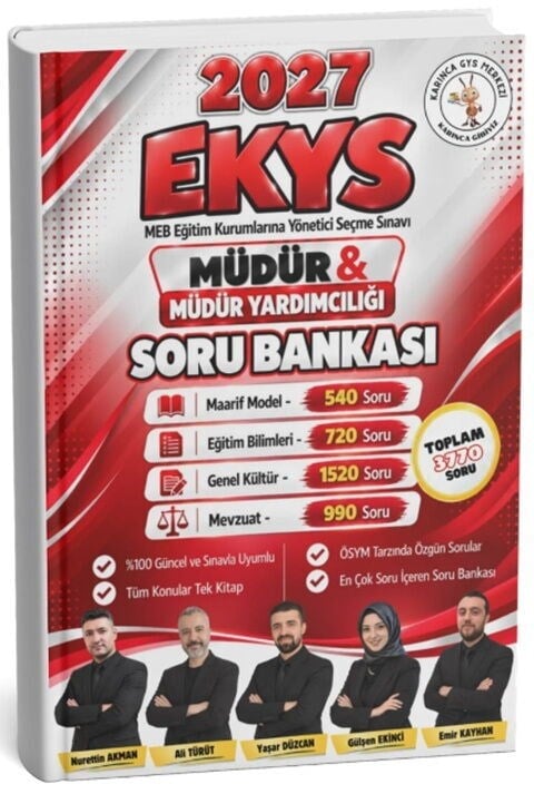 Karınca GYS Merkezi 2027 EKYS Müdür ve Müdür Yardımcılığı Soru Bankası
