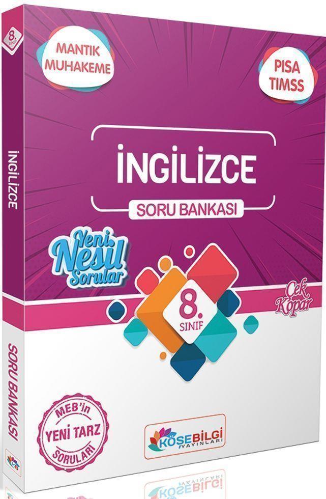 KöşeBilgi Yayınları 8. Sınıf İngilizce Özet Bilgili Soru Bankası