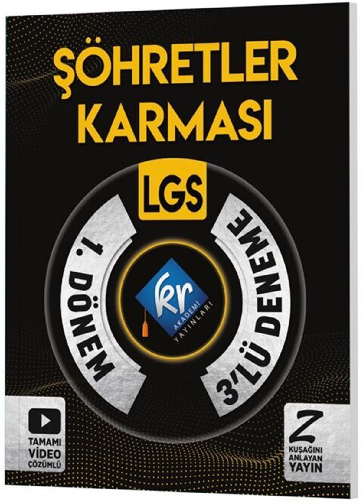 KR Akademi 8. Sınıf LGS 1. Dönem Şöhretler Karması 3 lü Deneme