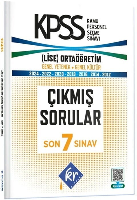KR Akademi KPSS Lise Ortaöğretim Çıkmış Sorular Son 7 Sınav