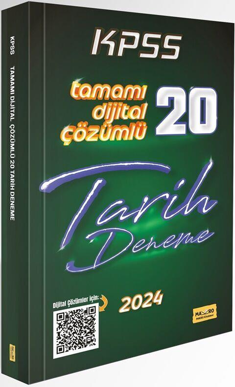 Makro Kitabevi 2024 KPSS Tarih Tamamı Dijital Çözümlü 20 Deneme
