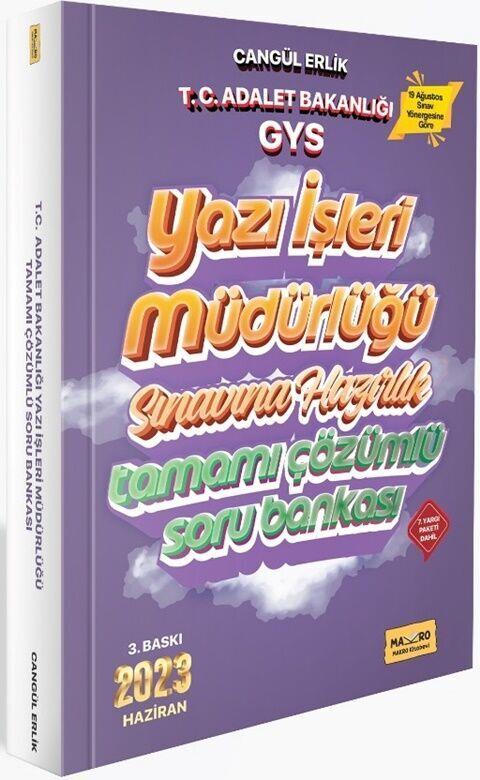Makro Kitabevi Adalet Bakanlığı Gys Yazı İşleri Müdürlüğü Sınavına Hazırlık Tamamı Çözümlü Soru Bankası