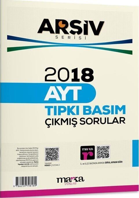 Marka Yayınları 2018 AYT Arşiv Serisi Tıpkı Basım Çıkmış Sorular