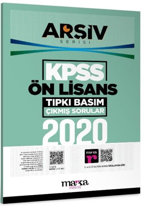 Marka Yayınları 2020 KPSS Ön Lisans ARŞİV Serisi Tıpkı Basım Çıkmış Sorular