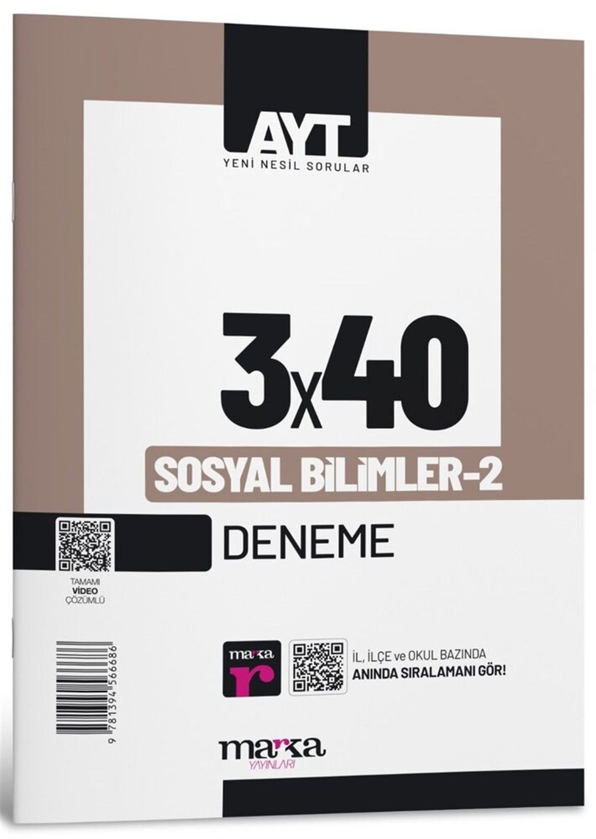 Marka Yayınları 2023 AYT Sosyal Bilimler 2 3x40 Tamamı Video Çözümlü Deneme