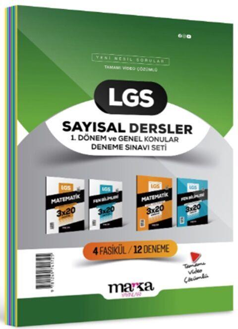 Marka Yayınları 2024 8. Sınıf LGS Sayısal Dersler 1. Dönem ve Genel Konular Deneme Sınavı