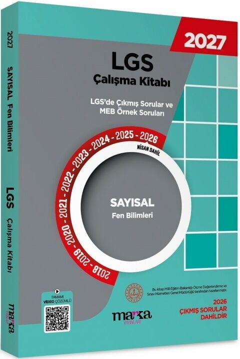 Marka Yayınları 2027 MEB LGS Sayısal Fen Bilimleri Çalışma Kitabı Çıkmış Sorular ve Örnek Sorular