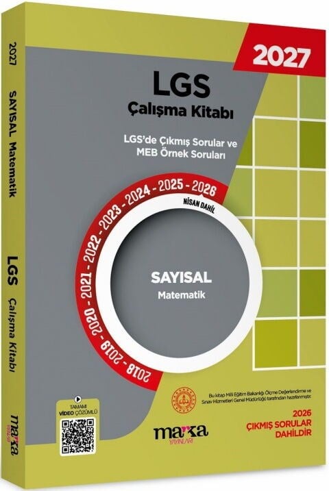 Marka Yayınları 2027 MEB LGS Sayısal Matematik Çalışma Kitabı Çıkmış Sorular ve Örnek Sorular