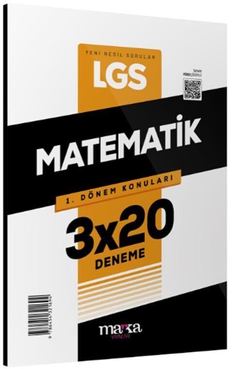 Marka Yayınları  8. Sınıf LGS Matematik 1. Dönem Konuları 3x20 Deneme